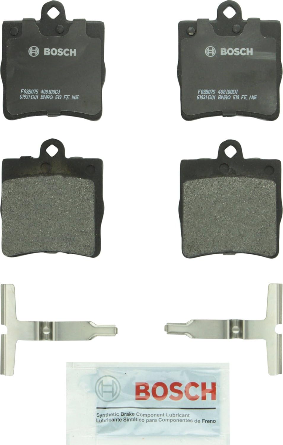 BOSCH BP779 QuietCast Premium Semi-Metallic Disc Brake Pad Set - Compatible with Select Chrysler Crossfire; Mercedes-Benz C230, C240, C280, SLK230, SLK280, SLK300, SLK320; REAR