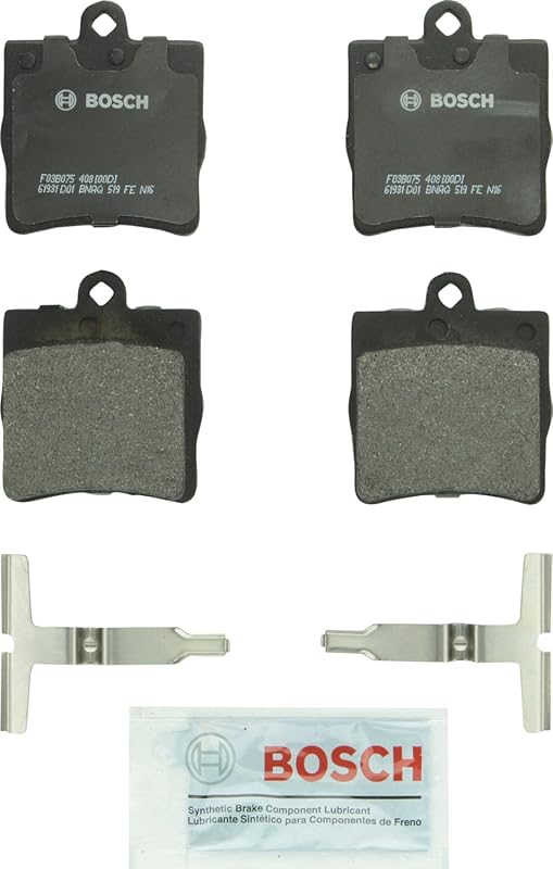 Pastilhas de freio traseiras Bosch QuietCast BP779 semimetálicas para Chrysler Crossfire e Mercedes-Benz – 1 conjunto