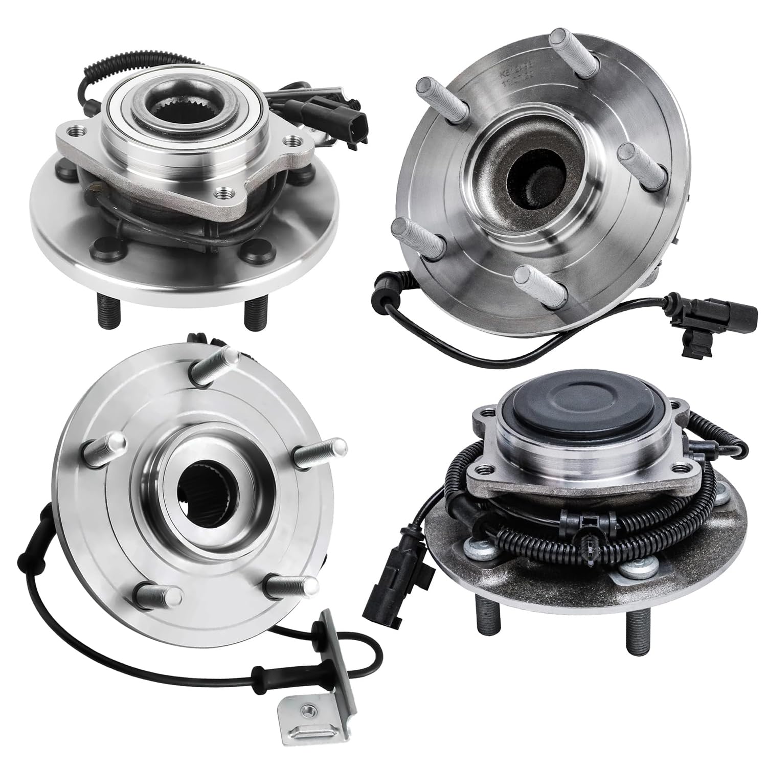 Detroit Axle - 4 Wheel Bearing Hubs for 2012-2016 Chrysler Town &amp; Country