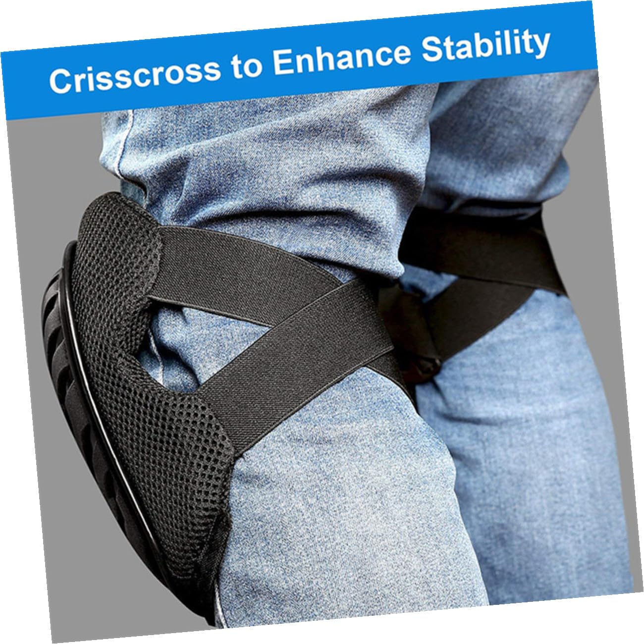 NUOBESTY Hard Shell Knee Pads for Workers, Wear-resistant Gardening Kneepads with Support Brace, Protective Labor Kneeling Pads for Construction and Outdoor Use (1 Pair)