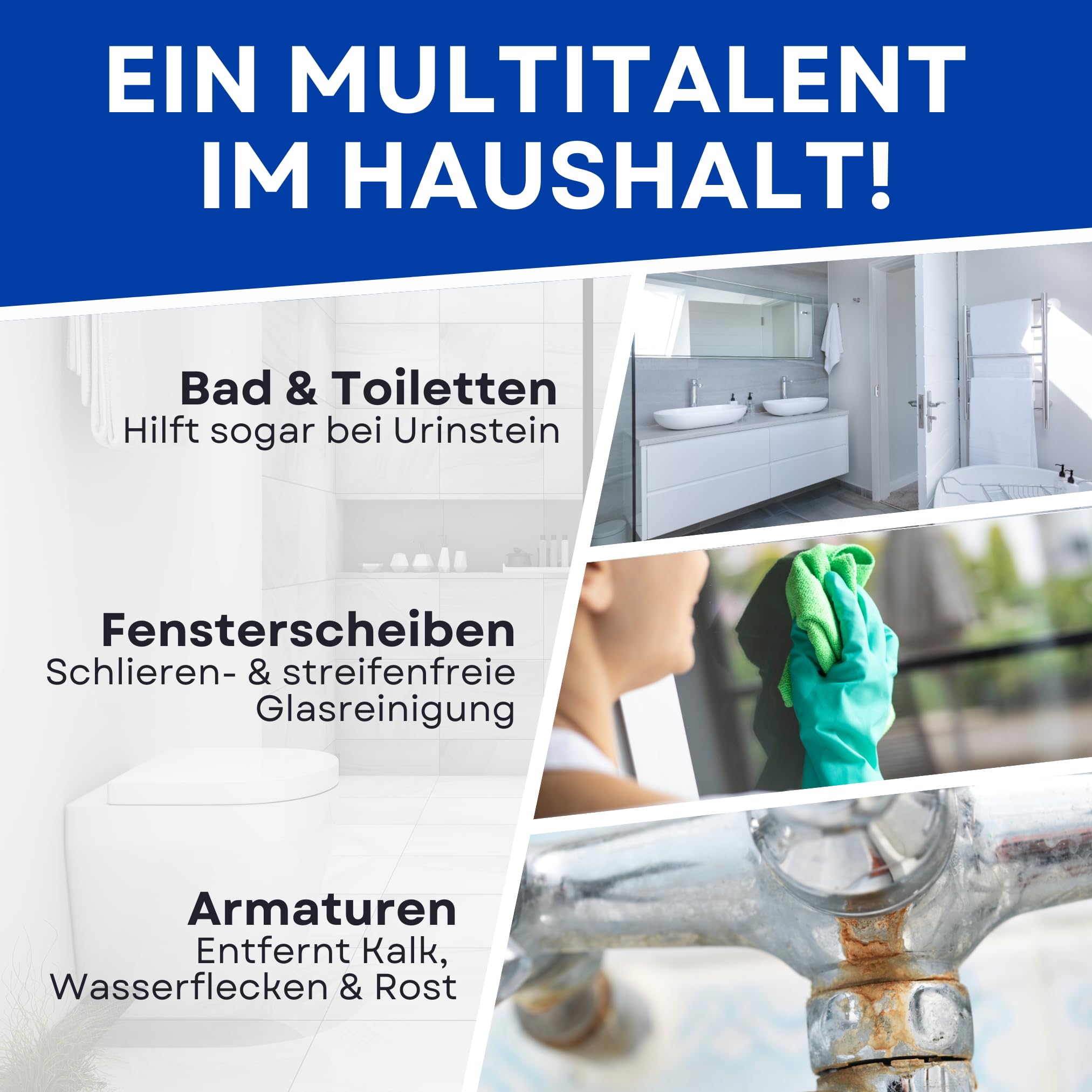 ABACUS® Essigsäure 60% | Hochkonzentrierte Essigsäure für Haushalt, Garten & Industrie | Vielseitig einsetzbar als Essigreiniger zum Reinigen & Entkalken | Individuell verdünnbar | 15 Liter