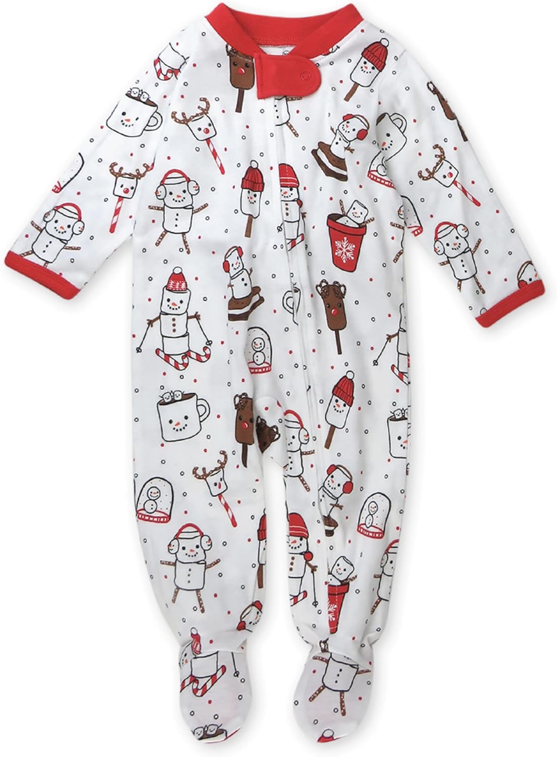 HonestBaby unisex-baby Holiday Sleep & Play Footed One-piece Pajama Sleeper 100% Organic Cotton