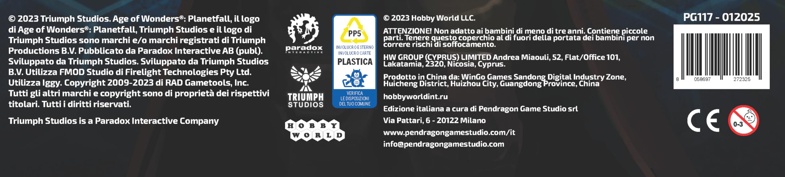 Pendragon - Age of Wonders Planetfall - Edizione Italiana - Gioco da Tavolo, Gestione Risorse, Esplorazione, Conquista i Pianeti ed Espanditi, Competitivo | 2 a 6 giocatori | 14+ |