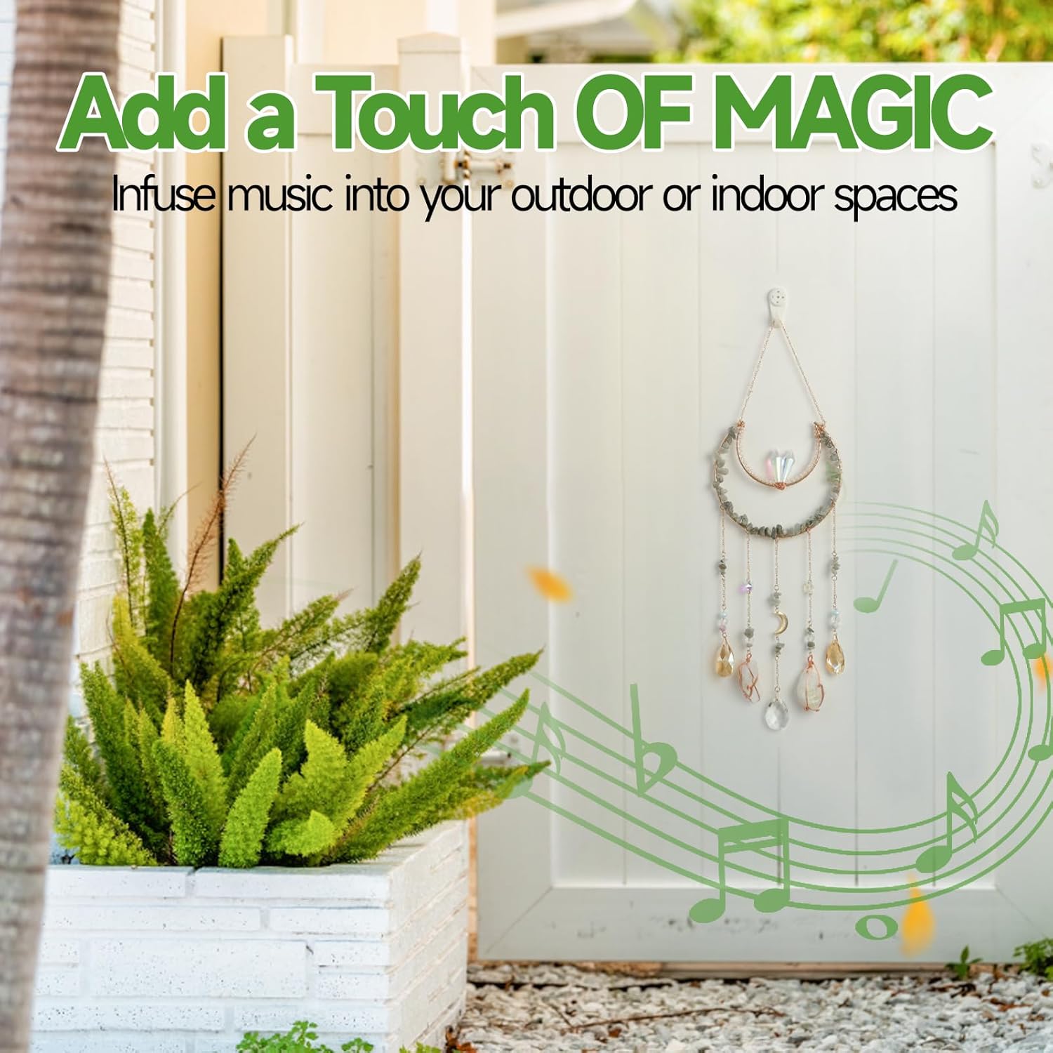 Crystal Suncatcher - Dreamsum Hanging Suncatchers with Crystals and Stones, Sun Catchers Indoor Window Catcher with Prism Pendants Stones Slices, Moon Crystal Suncatchers gift for Girls, Lover and Mom - Image 6