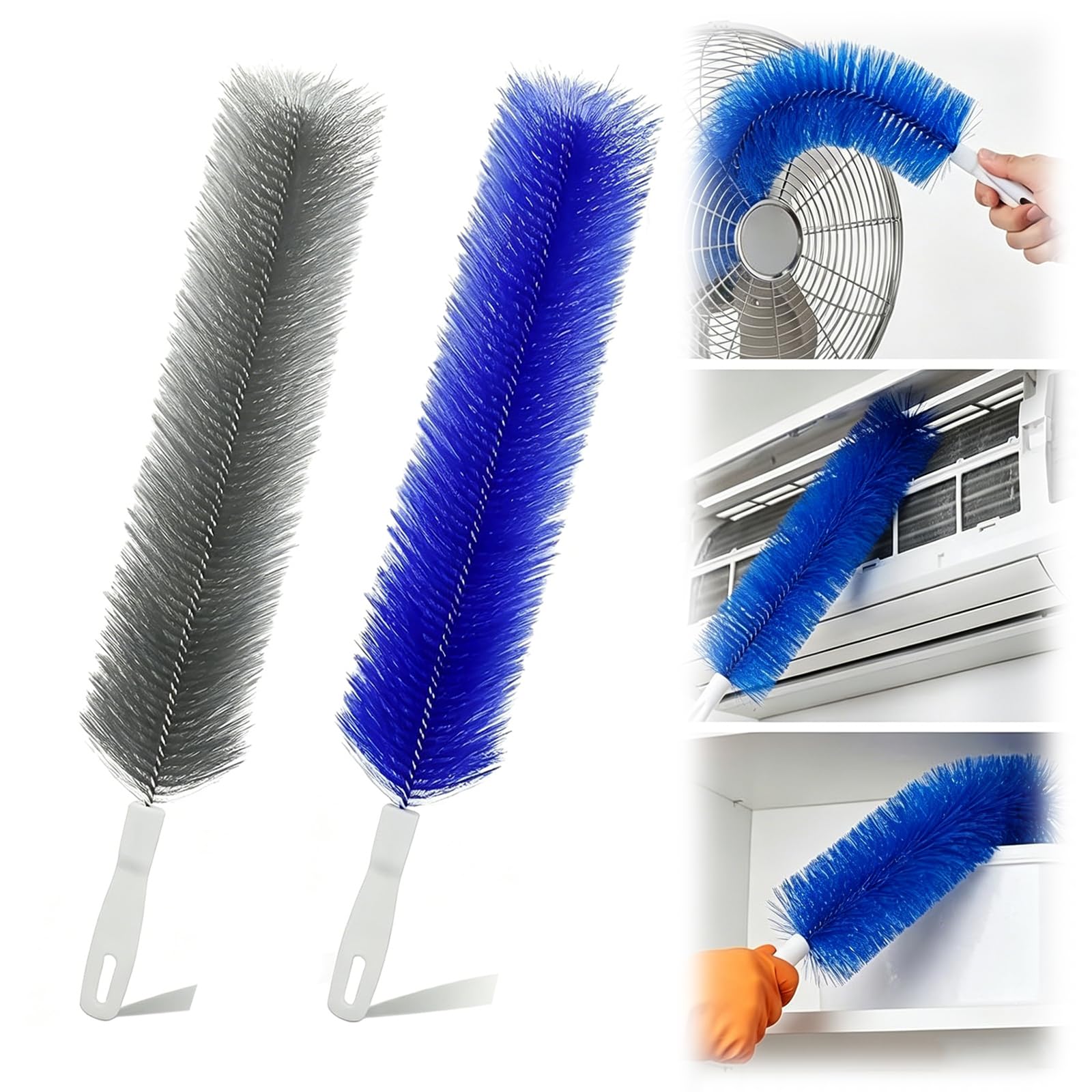 Bendable Microfiber Head,Flexible Duster Brush,Reusable