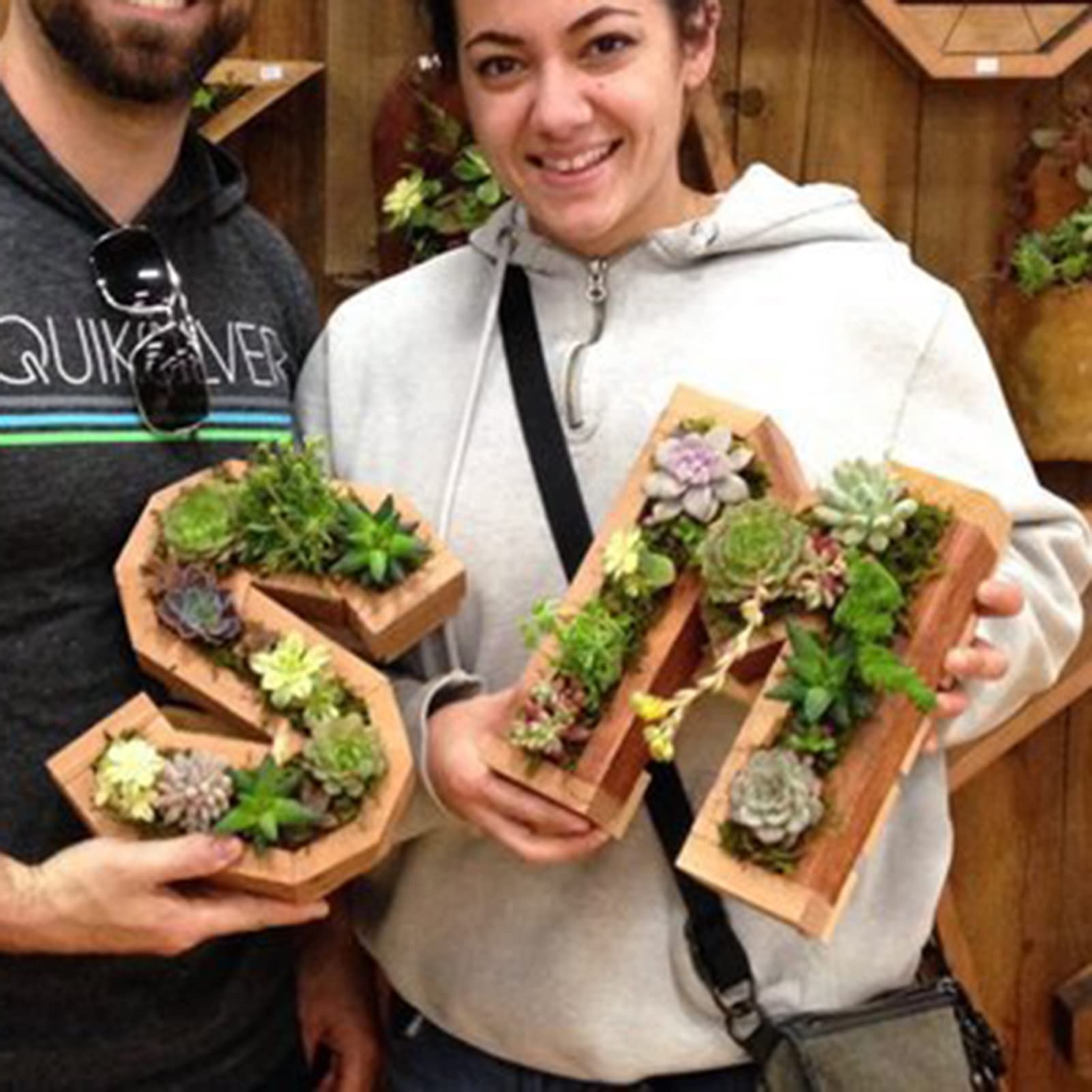 Amazon.co.jp: Walbest イニシャルレター植木鉢 屋内屋外植物用 AからZ