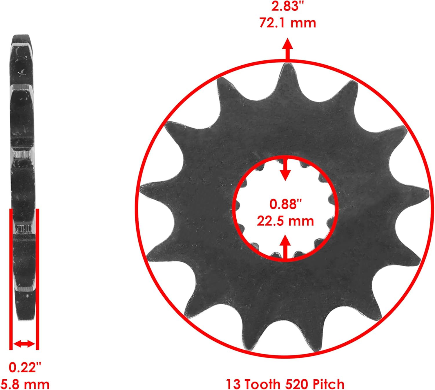Caltric Blue Drive Chain And Sprockets Kit Compatible with Yamaha Raptor 660R Yfm660R 2001-2005