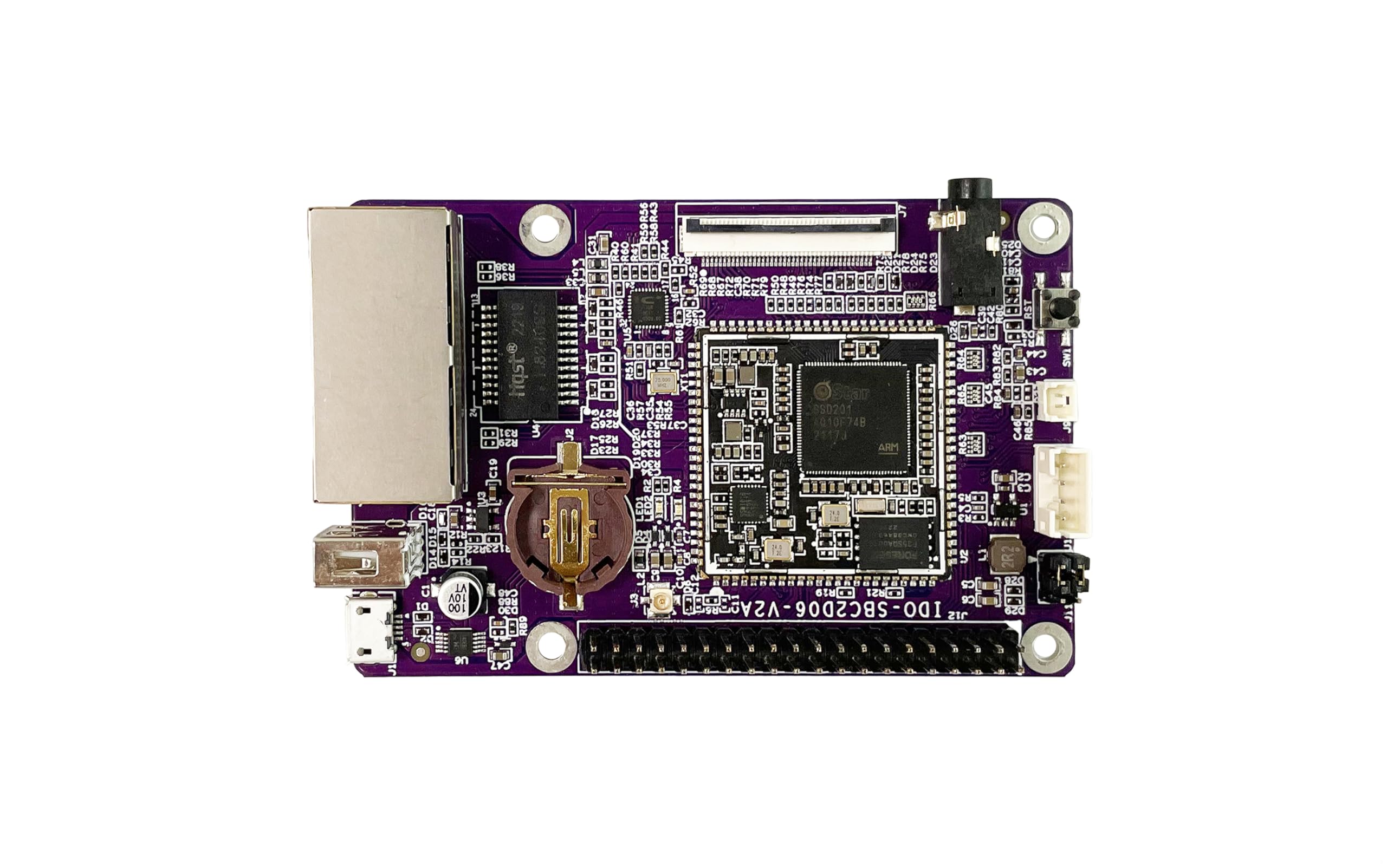 Purple Pi R1-Ido-Sbc2D06 Set: computadora de placa única con Ethernet dual de 100 m, pantalla de 7 pulgadas y sistema operativo Linux