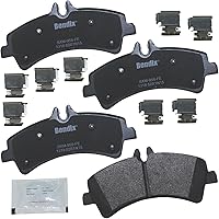 Vista 213 de Bendix Priority1 CFC154 - Juego de pastillas de freno de disco para Avanti II, Century, LeSabre, Regal, Riviera, chasis comercial, DeVille