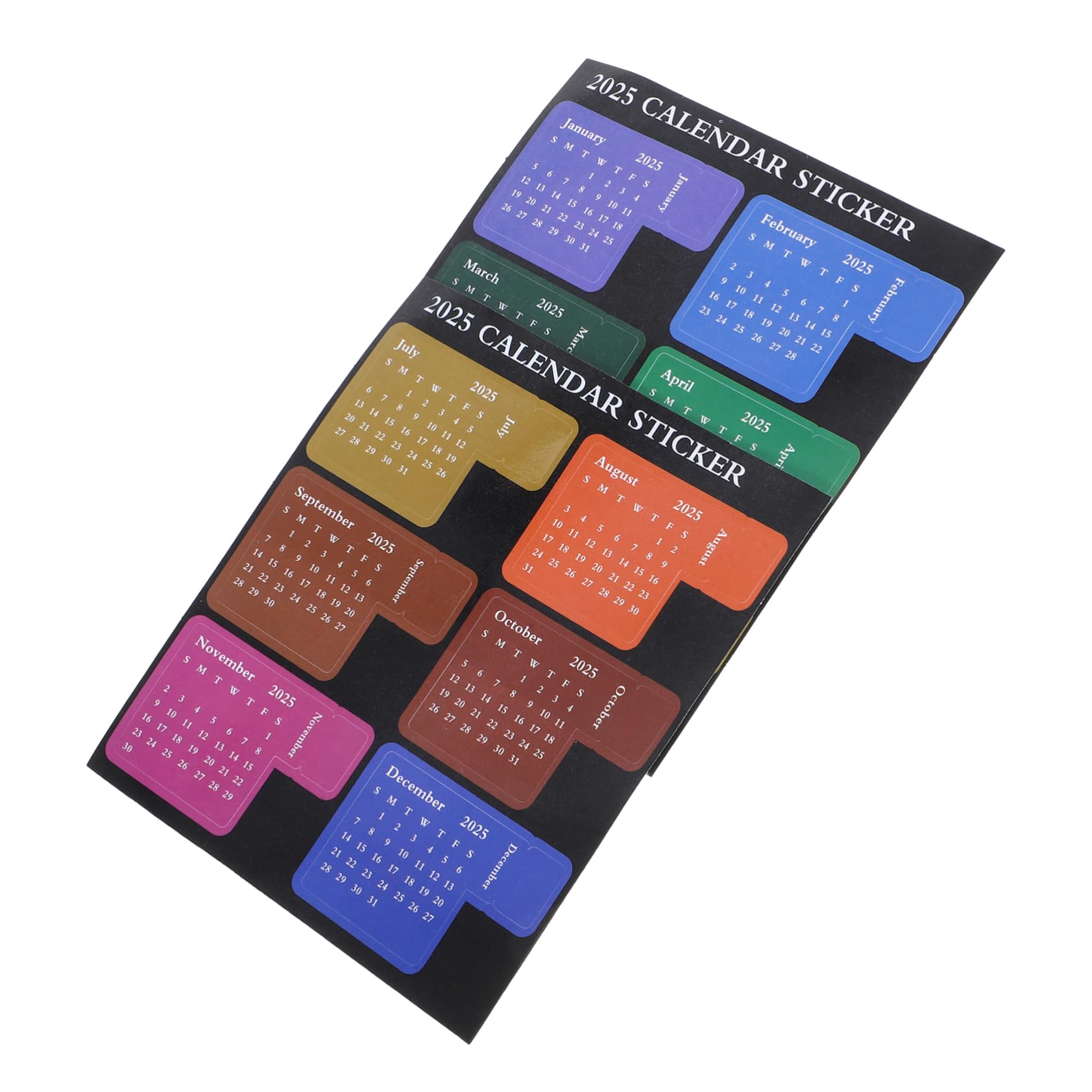 Lurrose 4ensembles Autocollants De Calendrier Stickers Multi-fonctions Pour Planificateur Étiquettes Colorées Pour Agenda Scolaire Et Ménager De Indices Mensuels