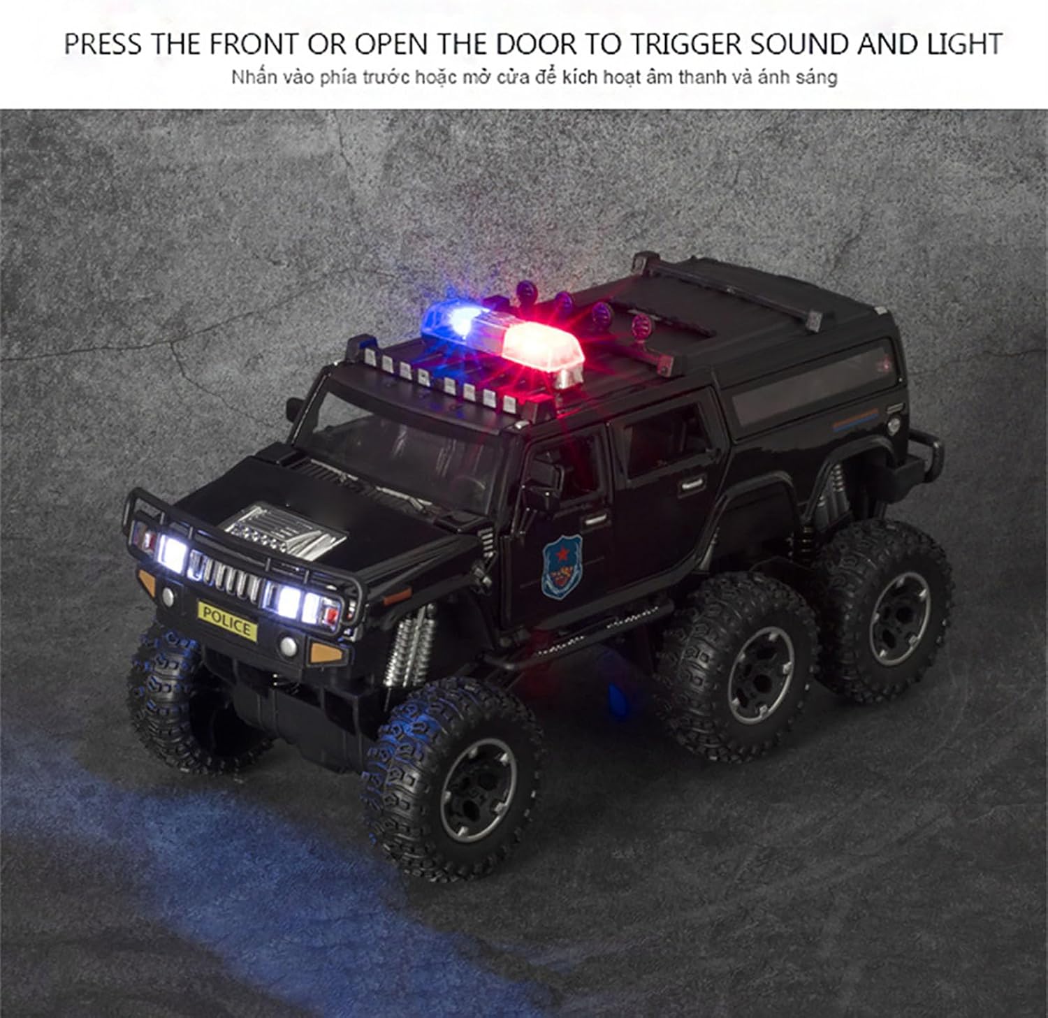 Simulation 1:32 Model H2 Alloy Police Lengthen Car Model Off-Road Vehicles Model US