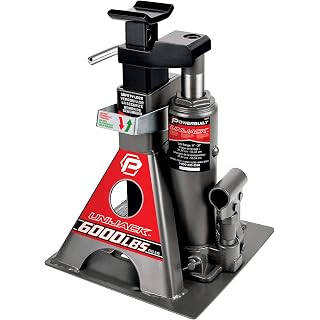 Powerbuilt 3 Ton All-in-One Hydraulic Bottle Jack and Jackstand in One Unit, Compact, Wide Base, 11- 21 Inch Range, Eliminates Jackstands, for Unibody, Trucks, SUVs, RVs, Cars, Trailers, ASME - 620471
