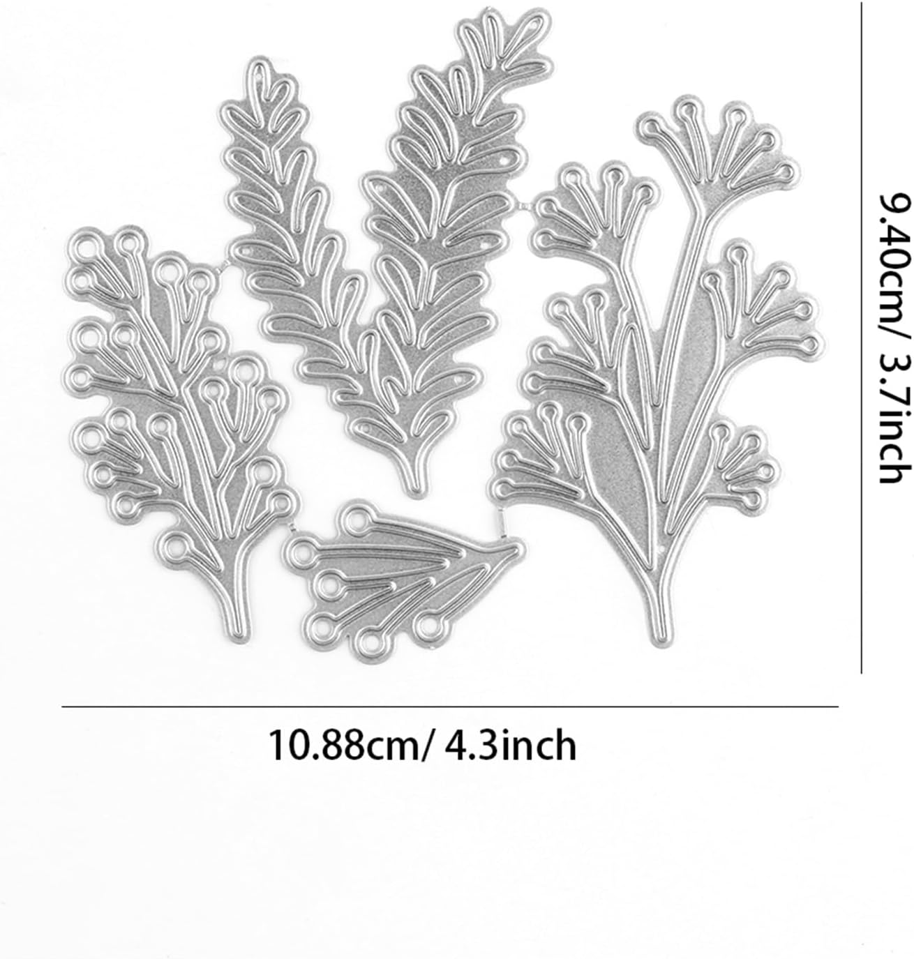 Briartw Vintage Leaf Branch Cutting Dies for Cards Making,Garden Greens Stems Metal Stencil Template for DIY Scrapbooking Embossing Decoration,Craft Tool