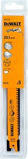 DT2402-QZ Reciprocating Blades HCS Wood, 203 mm, Set of 5 Pieces