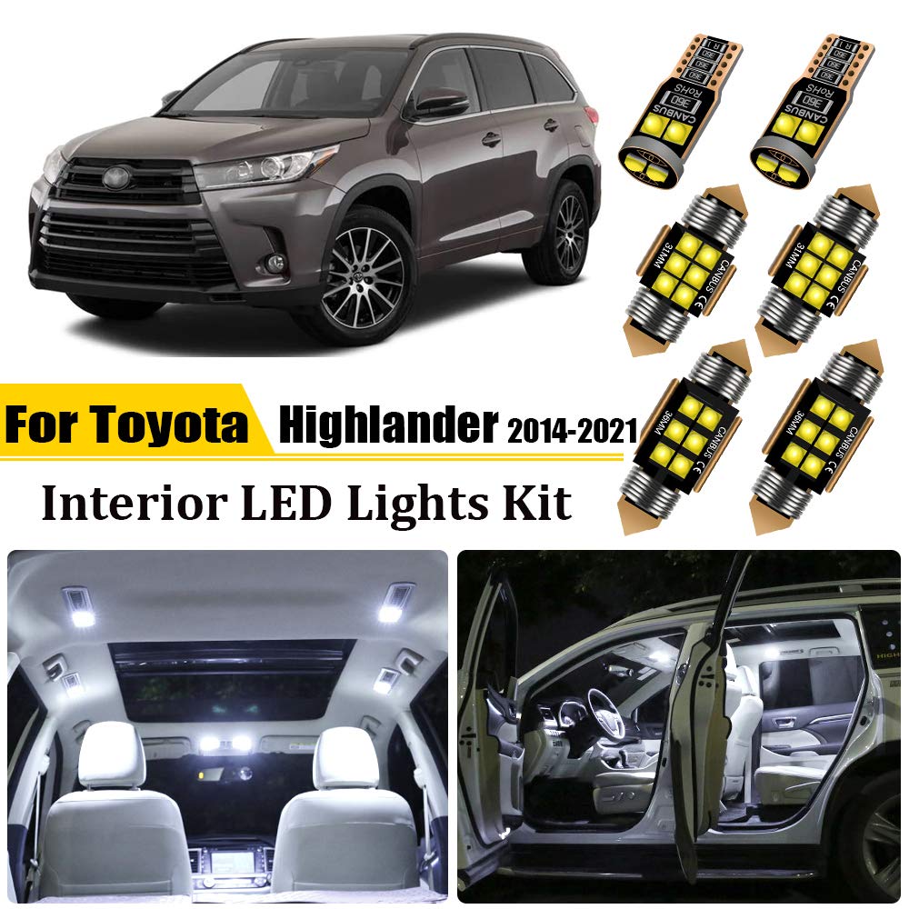 Buy 15 Piece LED Interior Light Kit for Toyota Highlander 2014 2015