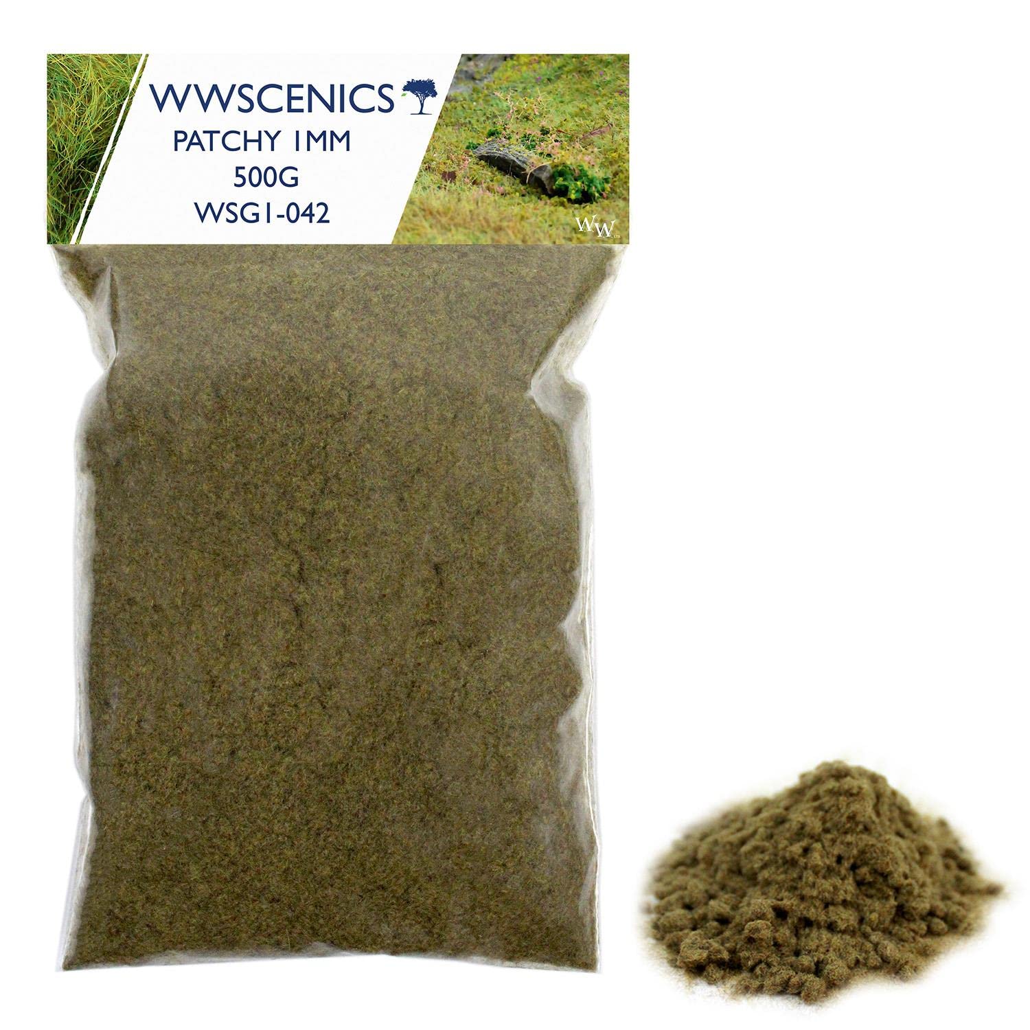 WWS War World Scenics WWScenics | 1mm Uneinheitliche Statische Grasfasern | 500g | WSG1-042 | Streugras für Modellbahn und Modellbau