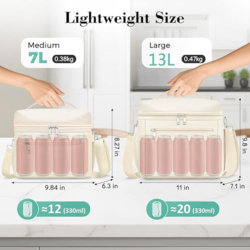 Miniatura 8 de DALINDA Lunch Bag Cooler Bag Lunch Box for Women Men, Insulated Leak Proof Lunchbox Lightweight for Picnic,Grocery,Beach,Camping,Travel,Work
