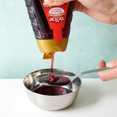 Miniatura 5 de Don Victor Miel natural con fresa, botella de 12 onzas, edulcorante alternativo, ideal para té, panqueques, gofres y yogur