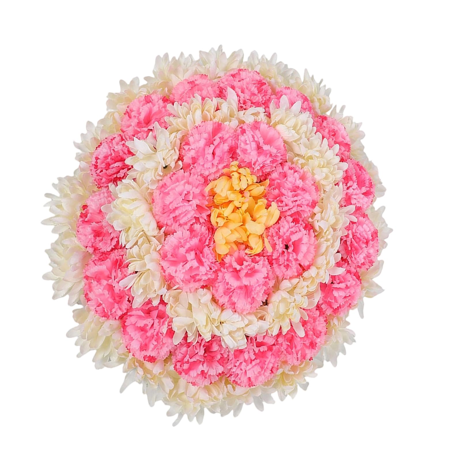 YROHGKPN Realistic Silk Chrysanthemums Arrangement or Remembrance Ceremonies Fade Proof Artificial Flower Decoration Weather Resistant Artificial Flower
