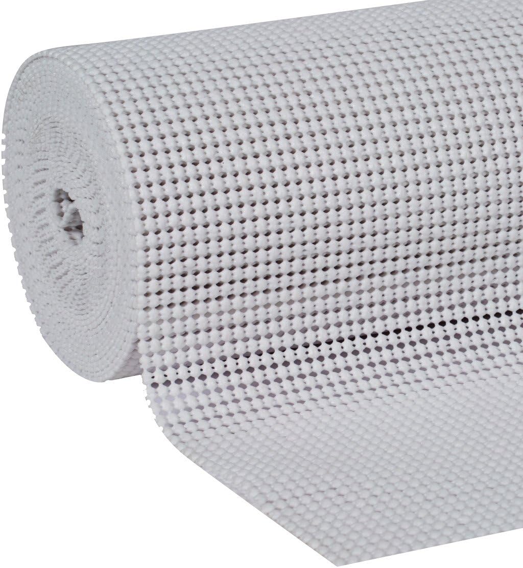 Duck Non-Adhesive Shelf Liner Select Grip EasyLiner, 12-inch x 20 Feet, White -