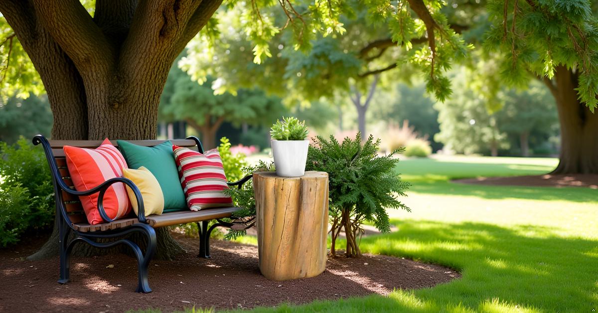 Amazon.com: SKYFIRE Concrete Faux Wood Stump - 17.9”H Outdoor Side
