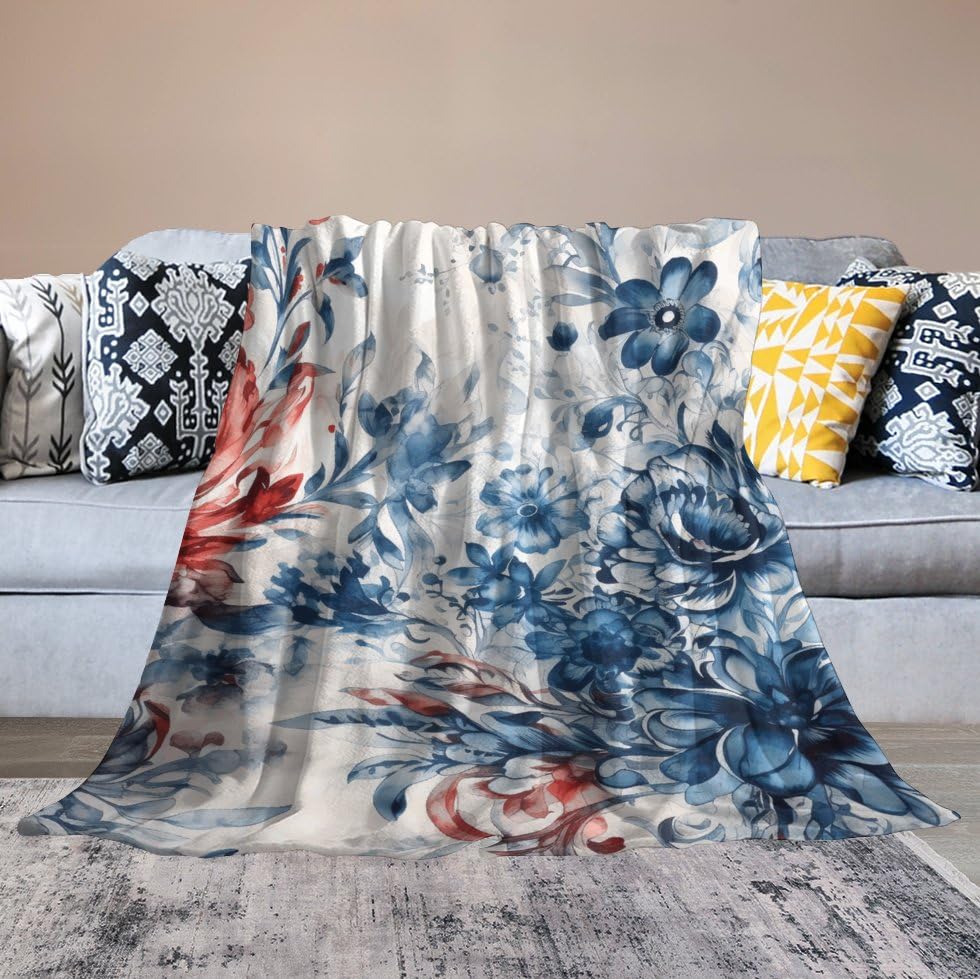 Couverture micro polaire contre le froid plaid flanelle motif vigne