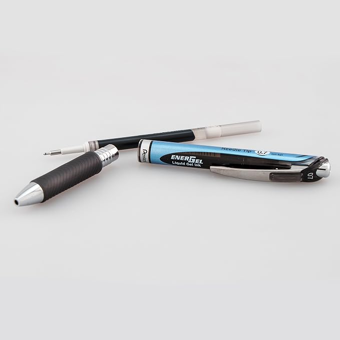 Pentel EnerGel RTX Bolígrafo Retráctil Punta Aguja 0.7mm Tinta Negra Pack 3 miniatura 5