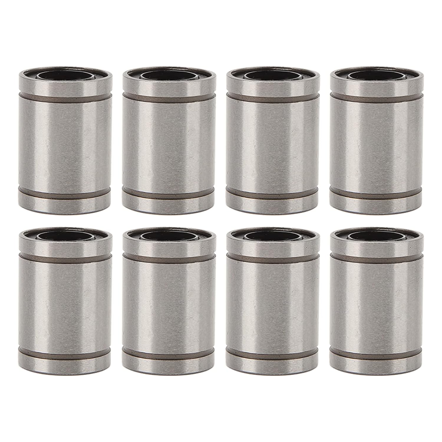 10 Pcs Linear Ball Bearing LM12UU 12mm ID 21mm OD 30mm Length Alloy Steel Cylinder Linear Motion Bushing 3D Printer Industrial Automation Equipment