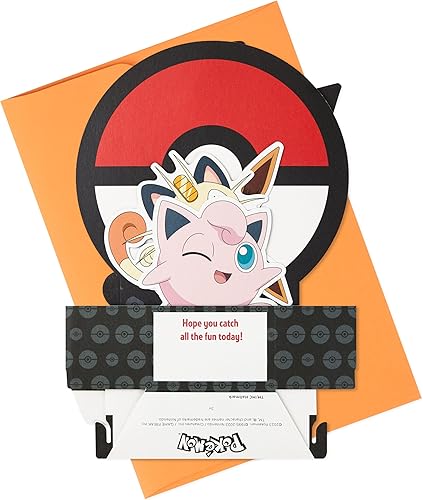 Miniatura 8 de Hallmark Tarjeta de cumpleaños desplegable para niños (Pokémon) Tarjeta 3D de papel Wonder para cumpleaños niño