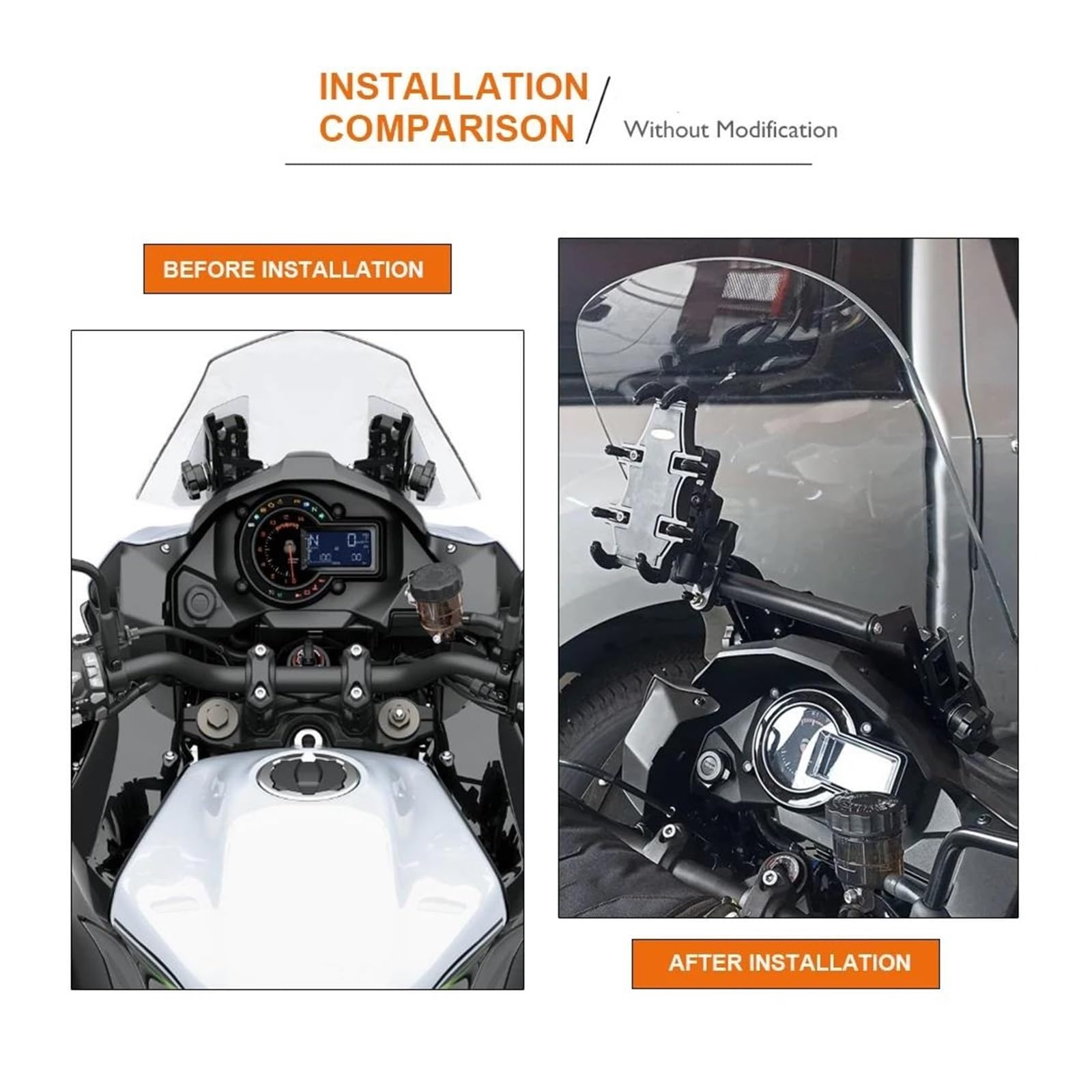 Soporte GPS Soporte Navegación GPS Motocicleta Para 1000 Para 1000 2019-2024 Soporte Para Teléfono Móvil Kits Montaje Soporte Placa Navegación