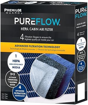 PureFlow HEPA Cabin Air Filter PC99474HX | Fits 2022-2025 Toyota Tundra, 2024-2025 Tacoma, 2023-2025 Sequoia, 2018-2025 Lexus LS500, 2024-2025 Toyota Land Cruiser, 2024-2025 Lexus GX550