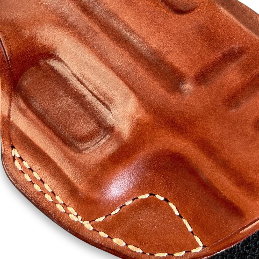 Masc Premium Leather Paddle Holster for GX4 9mm Micro Compact 3.06" Barrel, Right-Hand Draw, Brown #1621#