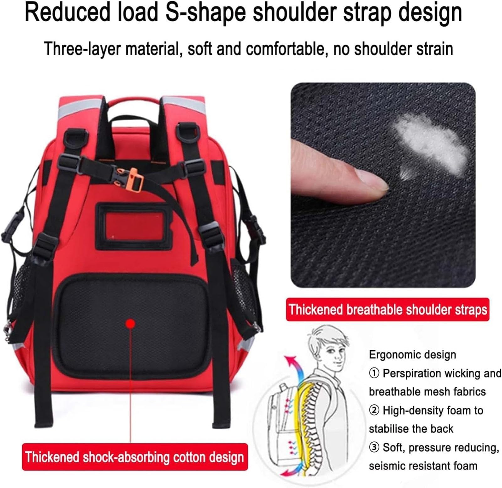 Zaino di Pronto Soccorso Vuoto di Emergenza, borsa per traumi medici, zaino di pronto soccorso di sicurezza vuoto con multi-tasche, kit di pronto soccorso per auto, casa, escursionismo, campeggio e vi