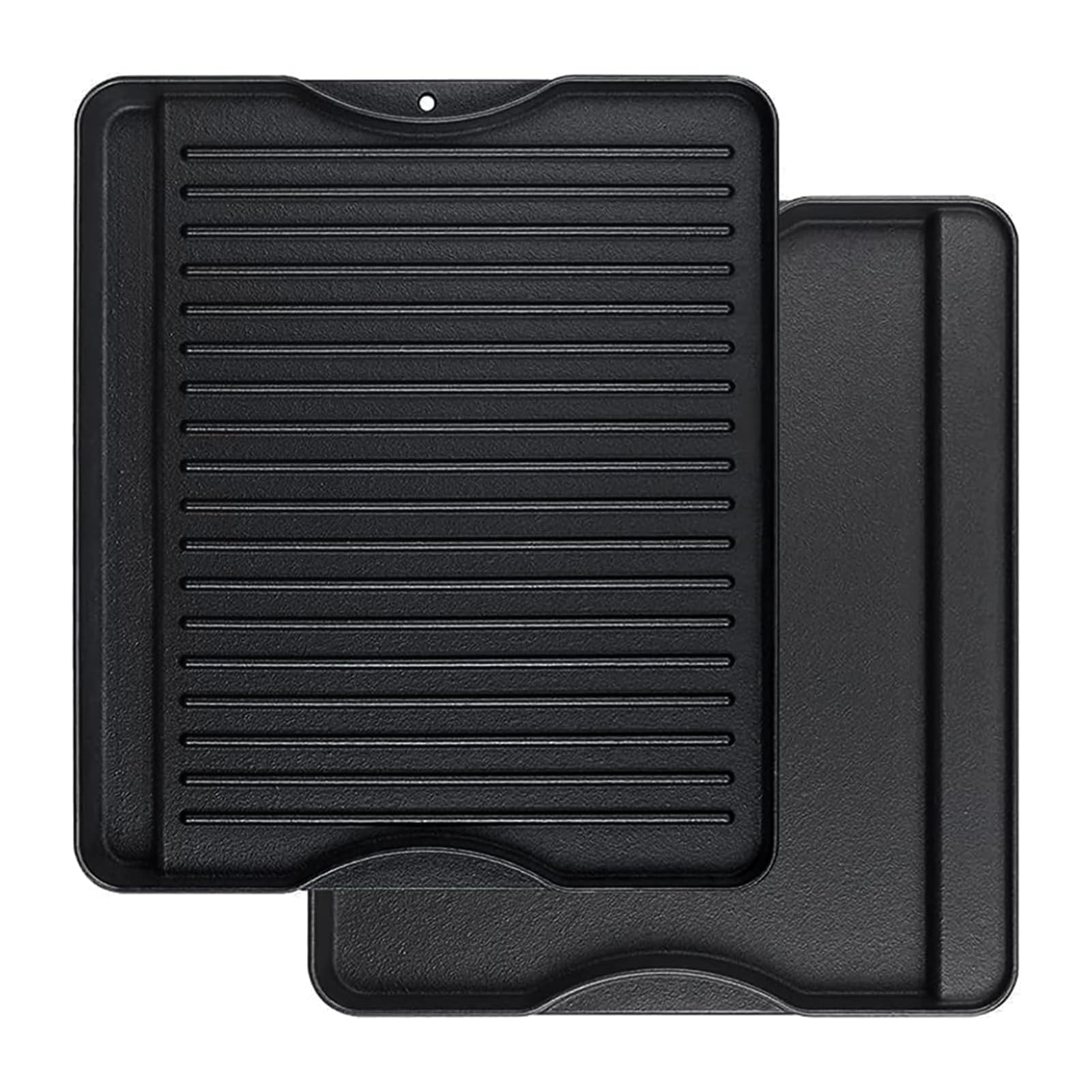 Denmay Piastra in Ghisa 34 x 40 cm Griglia di cottura reversibile e padella 2 in 1, piastra reversibile multifunzionale in ghisa per fuoco aperto, grill a gas, forno, griglia a carbone, 1 confezione