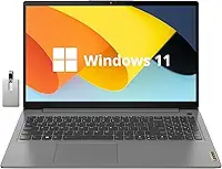Lenovo Ideapad 3i 39.6 cm FHD Touchscreen Laptop, Intel i3-1115G4, 8GB RAM, SSD PCIe 256GB, gráficos Intel UHD, teclado numérico, câmera HD 720P, WiFi 6, Win 11, cinza, cartão USB Hotface de 32 GB