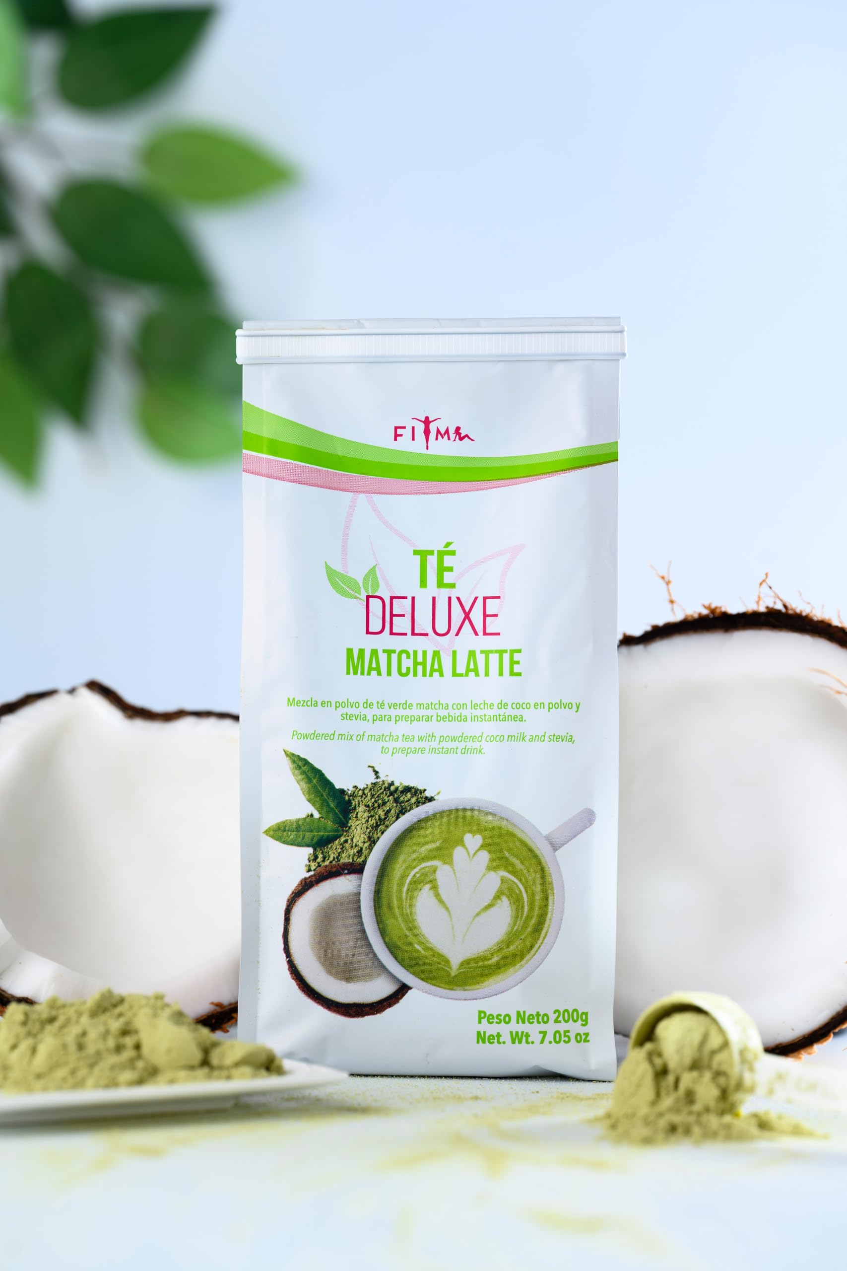 T Deluxe Matcha Latte - Ceremonial Grade Matcha Tea with Coconut Cream Oat Powder and Collagen for a — view 3