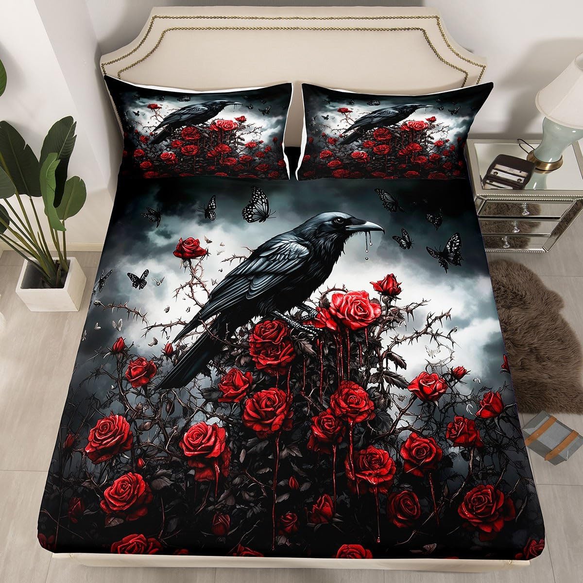 jejeloiu Cow Fitted Sheet for Kids Boys Girls Milk Cow Bedding Set Twin Size Bow Tie Animal Bed Sheets Set Bedroom Decor Soft Farmhouse Green Black and White 3Pcs