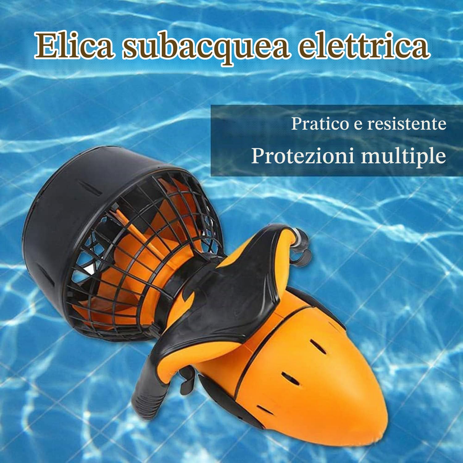 Scooter Marino subacqueo, Booster per Nuoto subacqueo con Batteria, Scooter Elettrico da 300w/500w sottomarini per la Piscina per Sport Acquatici, Immersioni e Snorkeling e Avventure Marine,500W
