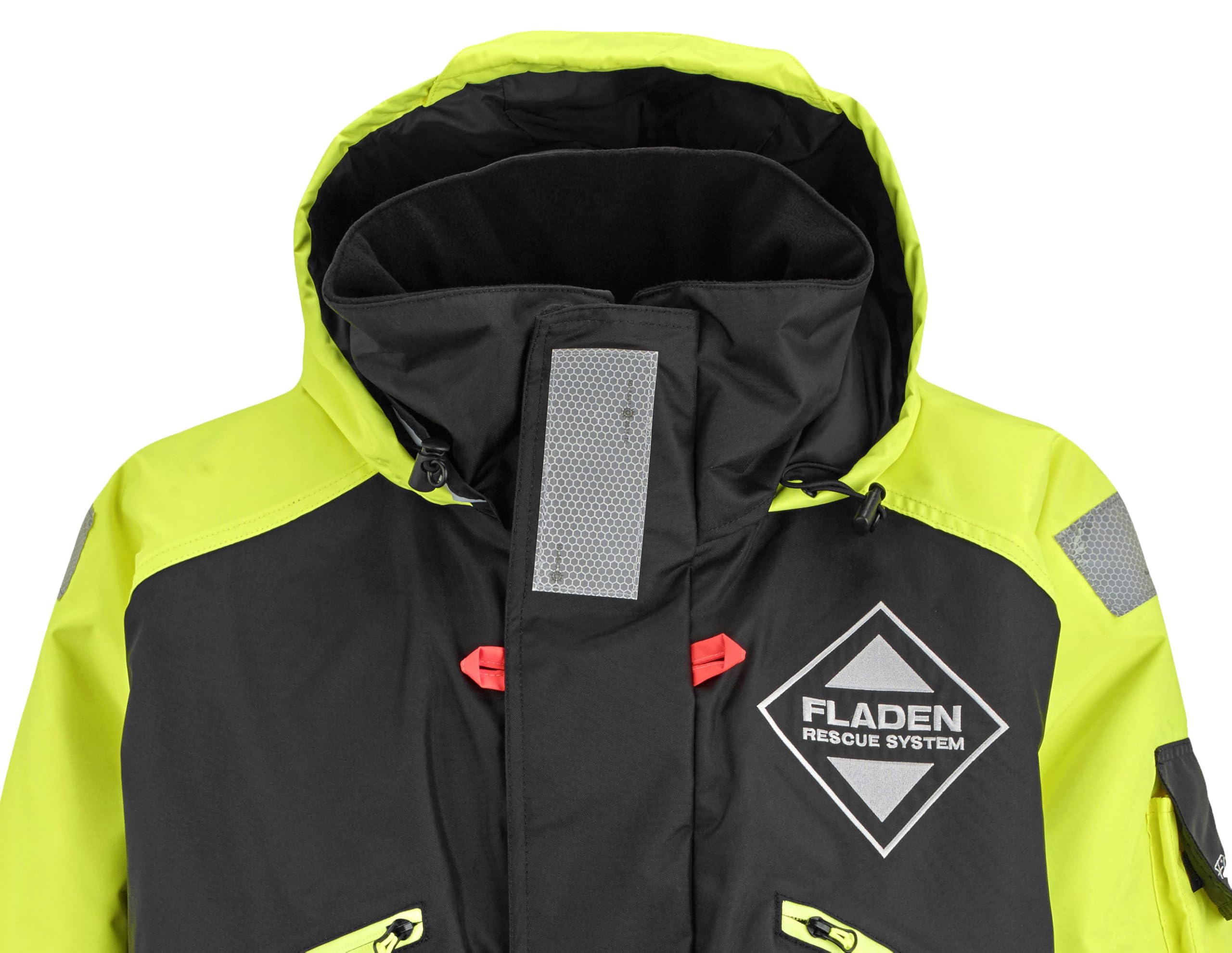 Fladen Rescue System – Noir et jaune Veste de flottaison – Marine flottabilité et protection thermique – en 393 Certifié, noir/jaune