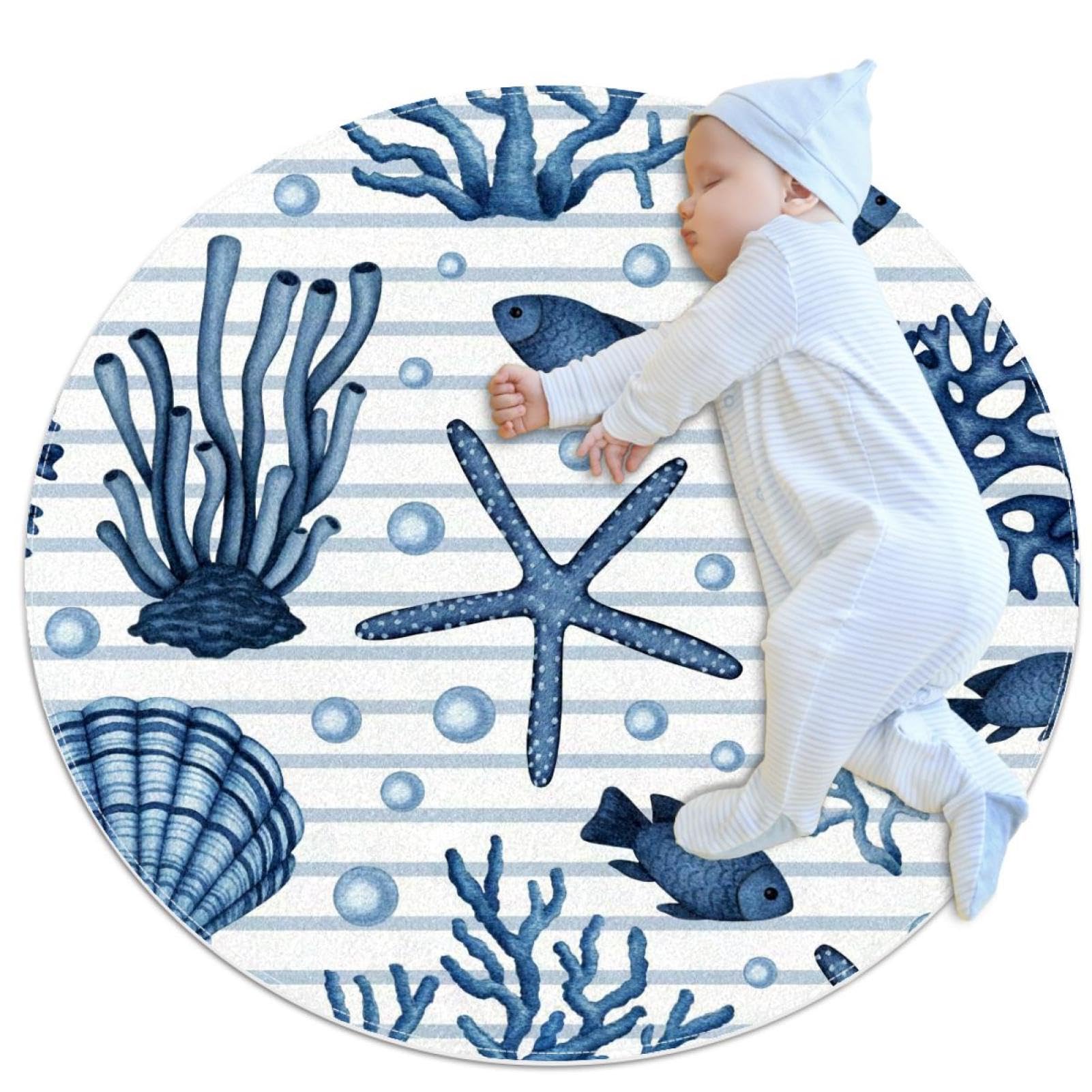 Tapis de salle de bain antidérapant contre les glissades avec motif corail