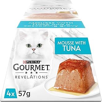 GOURMET Revelations Mousse Tuna Wet Cat Food 4x57g (Pack of 6)