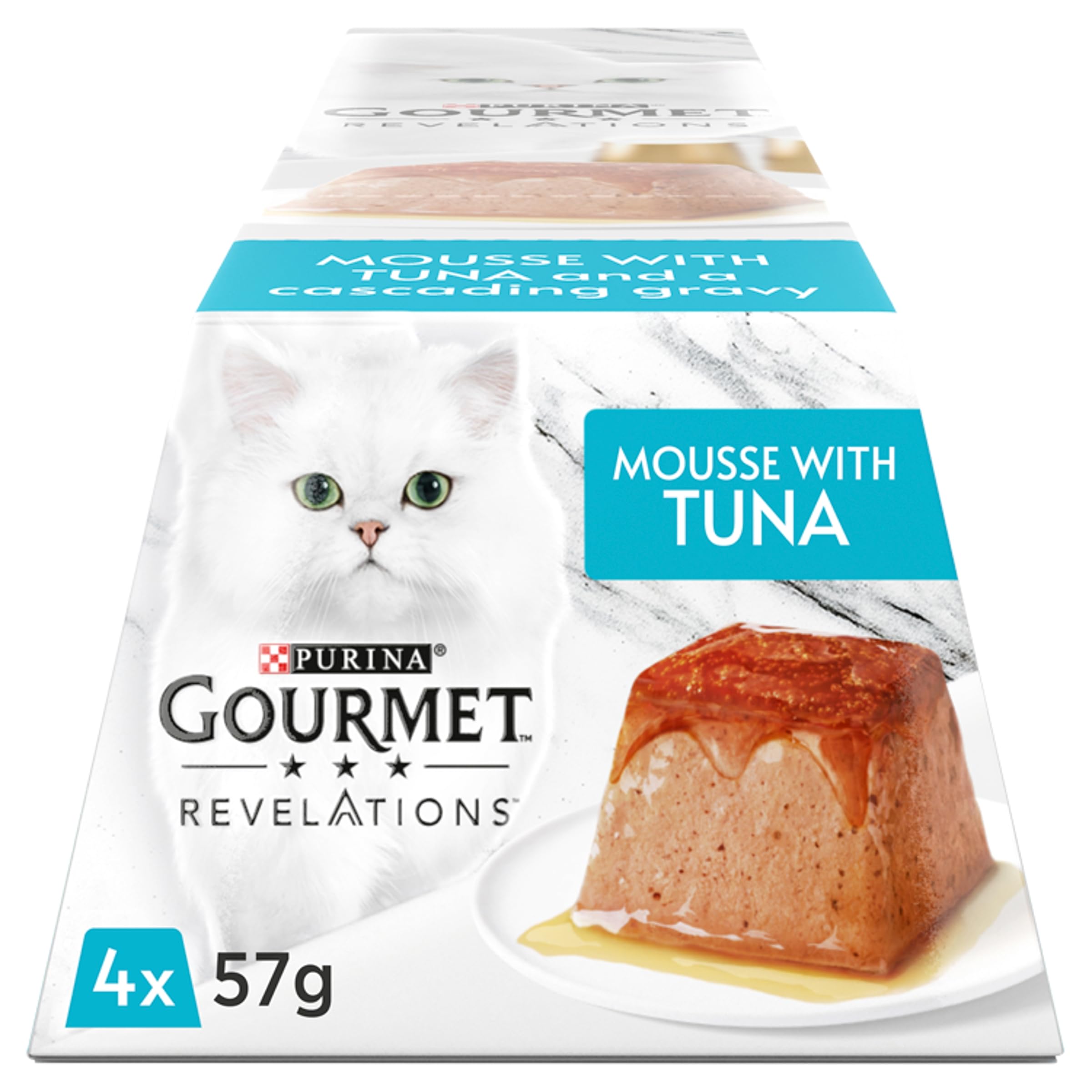 GOURMET Revelations Mousse Tuna Wet Cat Food 4x57g (Pack of 6)