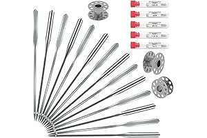 ONEHERE 50 Universal Sewing Machine Needles - Compatible with Singer, Brother, Janome,...