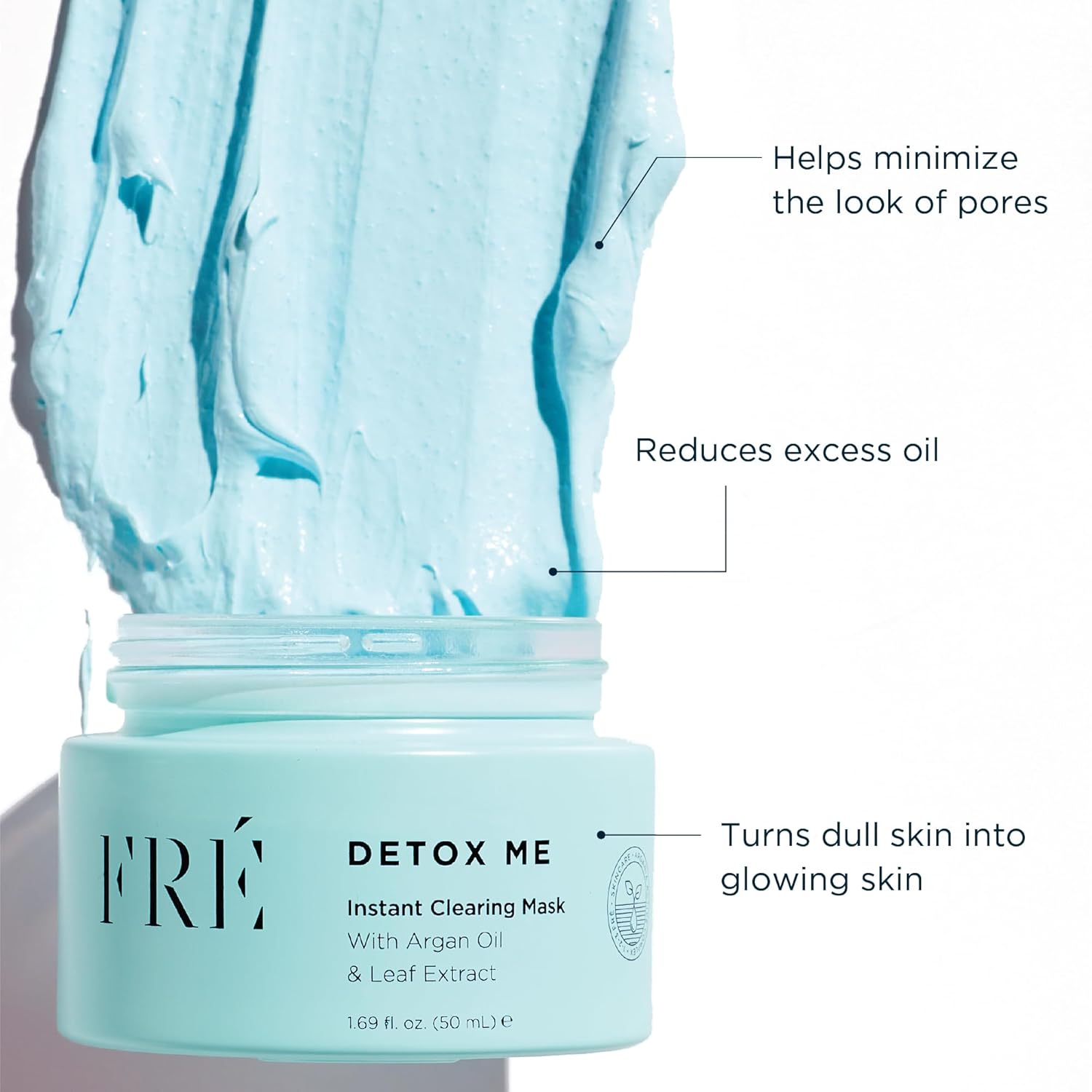 FRÉ Exfoliating Acne Face Mask – Clarifying & exfoliating mask, Formulated with kaolin clay, Dead Sea Salt, & lactic and salicylic acids, Smoothes skin texture in minutes