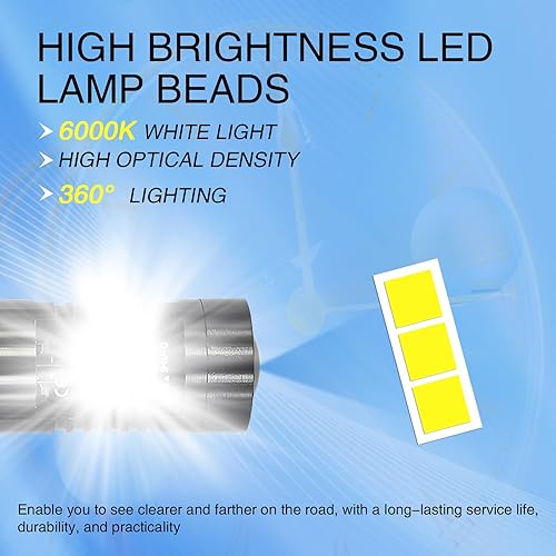 Miniatura 3 de Flygun 2 PCS Car H11 LED Fog Light, 3601960LM Forward light Daytime Running Light, 6000K 50000H Wide Voltage Low Power Consumption Bulb, Universal