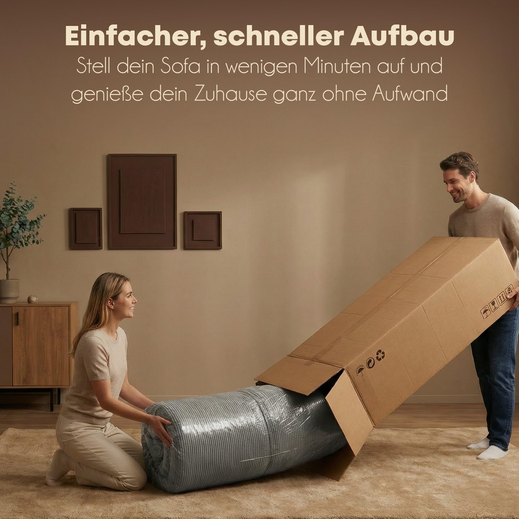 RUMMY 2-Sitzer Sofa aus Cord, kompaktes Bodensofa mit weicher Schaumstoffpolsterung, rahmenlose Couch für Wohnzimmer, Schlafzimmer und Wohnung, Grau