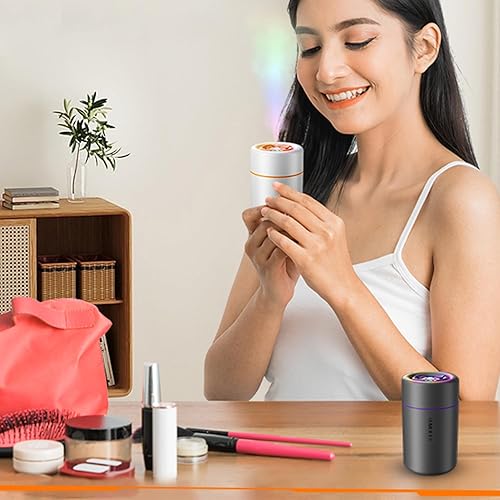 Miniatura 6 de Mini humidificador, humidificador de escritorio personal USB para RV, oficina, dormitorio, etc. Apagado automático, 2 modos de niebla, súper