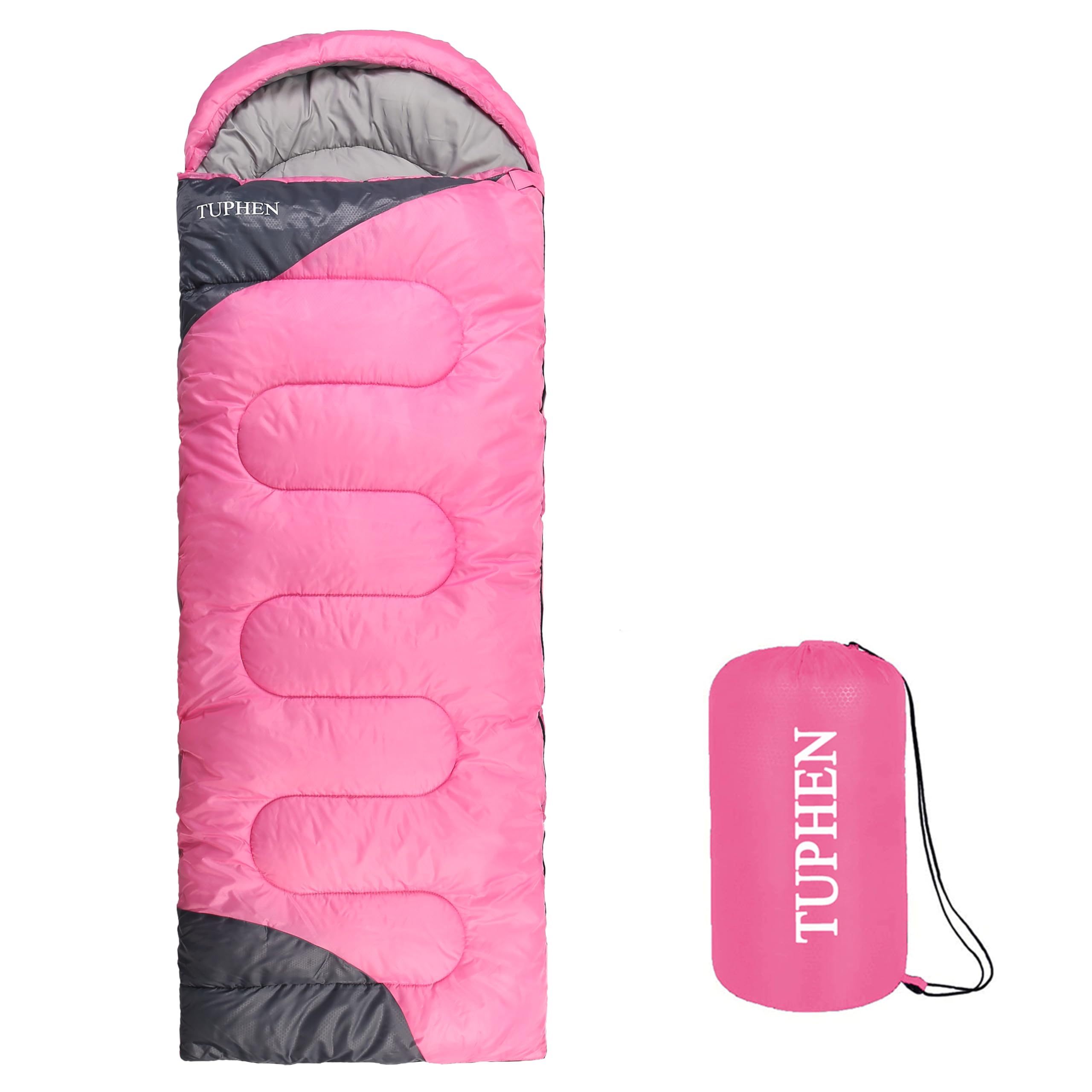tuphen - XL Camping Sleeping Bag for Adults, 3-4 Seasons Warm Cold Weather - Waterproof Sleeping Bags for Hiking Backpacking Outdoor - Lightweight Packable Travel Gear Summer Winter