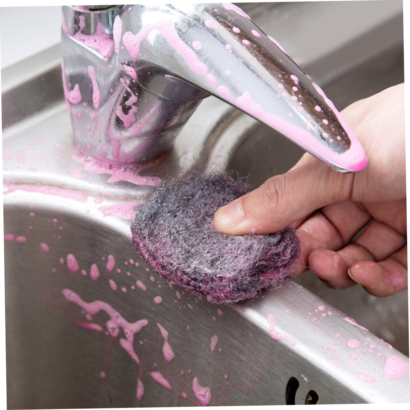 Lot De 20 Tampons De Savon En Laine D'acier Pré-savonnés Anti-rayures