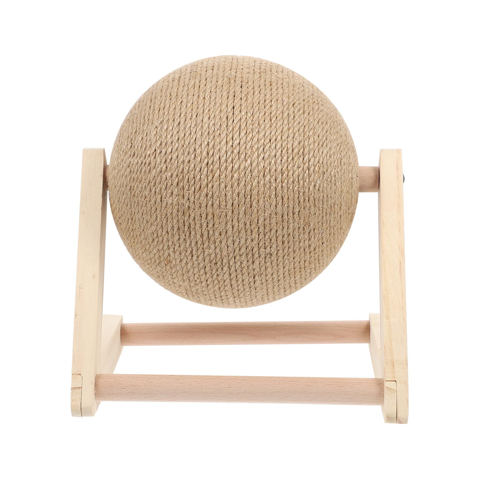 Rascador para gatos Luxshiny de madera y bola de sisal natural para interior